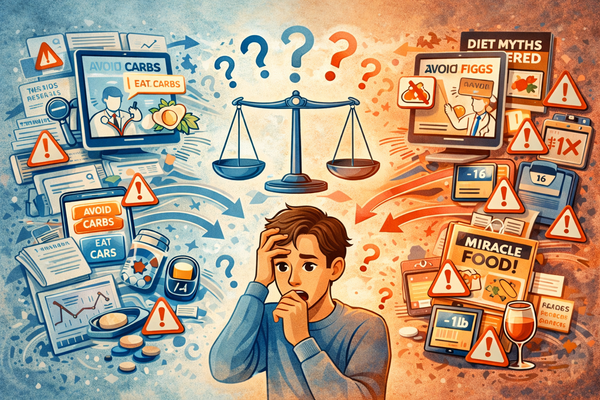 건강 정보 기준이 없을 때 판단이 어려워지는 흐름 이미지