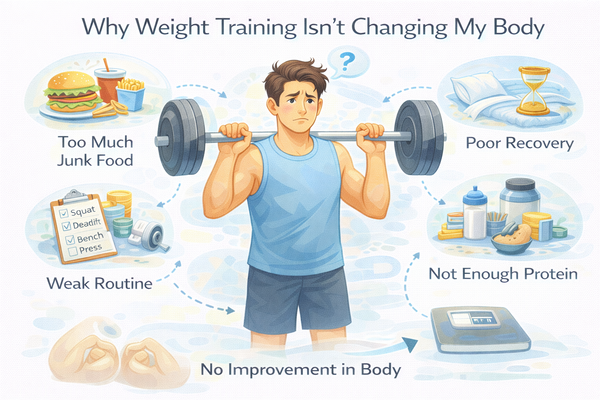 근력운동을 해도 몸이 안 바뀌는 이유를 설명하는 운동을 꾸준히 해도 변화가 없는 상황