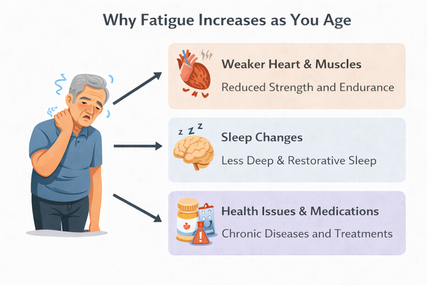 나이가 들수록 피로가 쉽게 쌓이는 이유 구조 설명 이미지